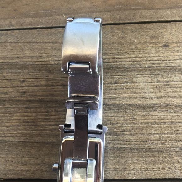 Citizen Eco Drive Silver Stainless Steel Black Face Slimline Watch! GUC - Picture 12 of 14